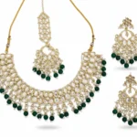 Nandini | Emerald & Polki Kundan Heritage Necklace Set